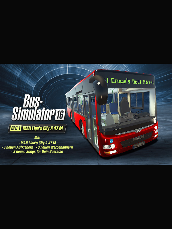 Bus Simulator 16 - MAN Lion's City A 47 M 16 DLC PC Steam CD Key 