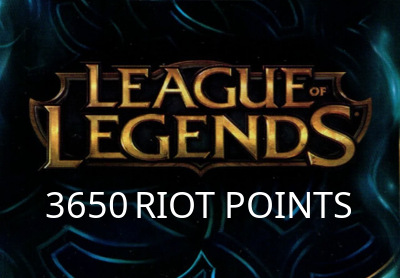 League of Legends 3650 RP Prepaid Card US
